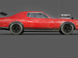 generic lowpoly hot rod classic mad max 3Dモデル