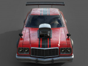 generic lowpoly hot rod classic mad max 3Dモデル