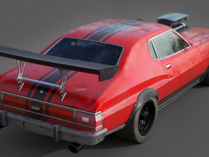 generic lowpoly hot rod classic mad max 3Dモデル