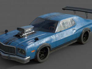 generic lowpoly hot rod classic mad max 3Dモデル