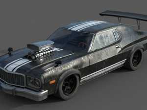 generic lowpoly hot rod classic mad max 3Dモデル