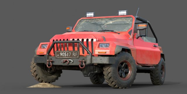 generic suv 4x4 lowpoly 3D Модель .c4d .max .obj .3ds .fbx .stl .blend 