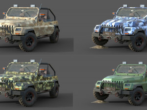 generic suv 4x4 lowpoly 3D Модель