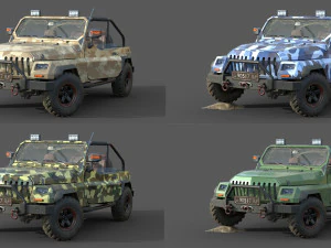 generic suv 4x4 lowpoly 3D Model