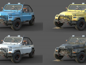 generic suv 4x4 lowpoly 3D Модель