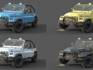 generic suv 4x4 lowpoly 3D Model