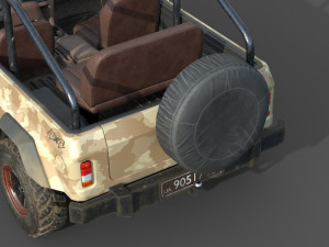 generic suv 4x4 lowpoly 3D Модель