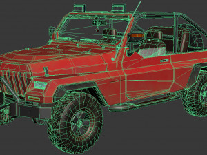 generic suv 4x4 lowpoly 3D Модель