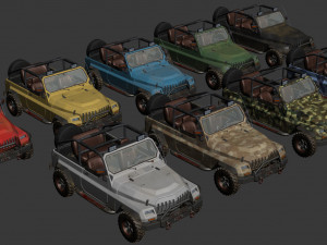 generic suv 4x4 lowpoly 3D Модель