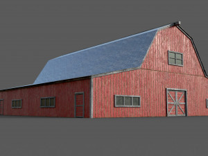 lowpoly barn farm Modèle 3D