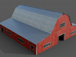 lowpoly barn farm 3D 模型