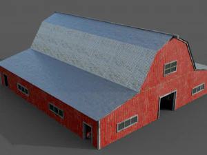 lowpoly barn farm 3D Model