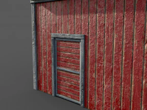 lowpoly barn farm 3D Model