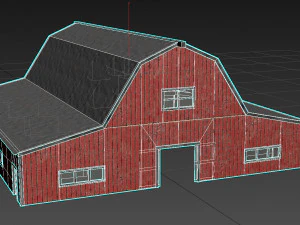 lowpoly barn farm 3D Model