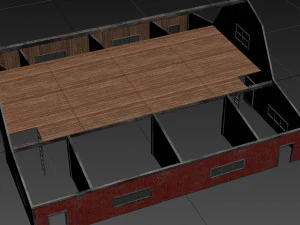 lowpoly barn farm 3D Model