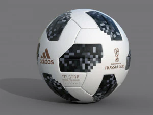 fifa telstar official world cup 2018 ball adidas 3D Model