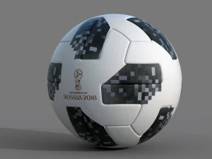 fifa telstar official world cup 2018 ball adidas 3D Model