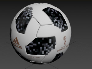 fifa telstar official world cup 2018 ball adidas 3Dモデル