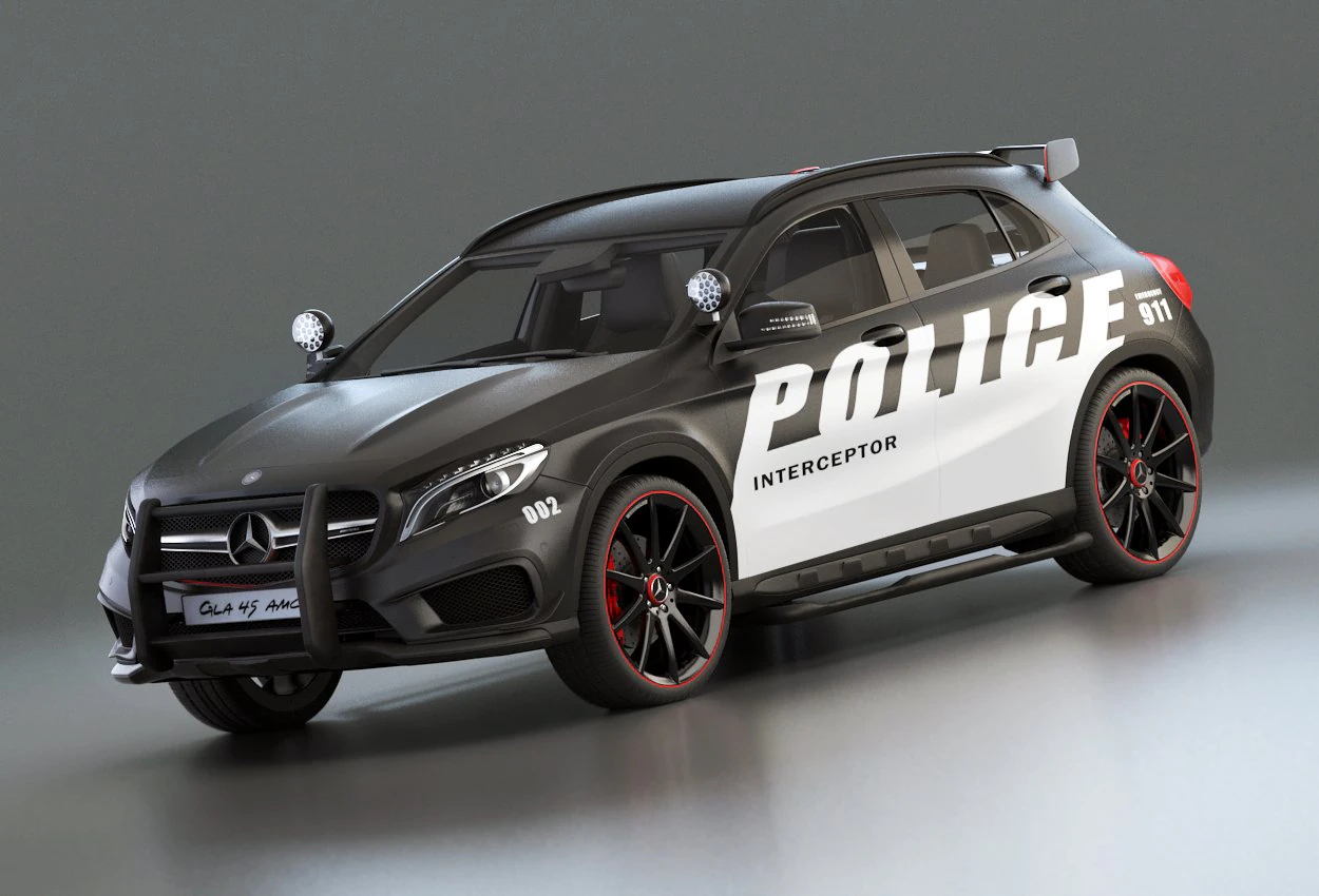 police patrol suv 3D Model .c4d .max .obj .3ds .fbx .stl .blend