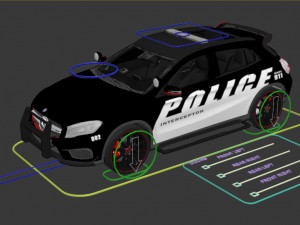 police patrol suv 3D Model