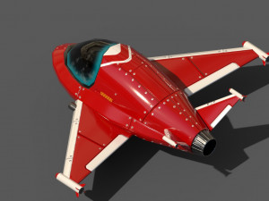 toon aircraft sci fi lowpoly pack Model 3D