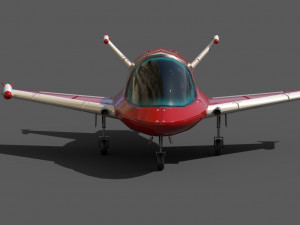toon aircraft sci fi lowpoly pack Model 3D