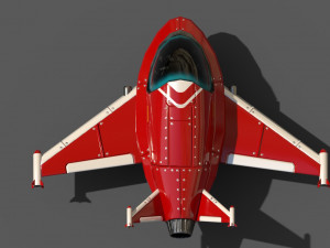 toon aircraft sci fi lowpoly pack Model 3D