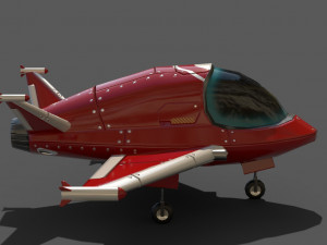 toon aircraft sci fi lowpoly pack Model 3D