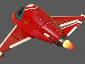 toon aircraft sci fi lowpoly pack Model 3D