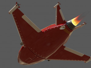 toon aircraft sci fi lowpoly pack Model 3D