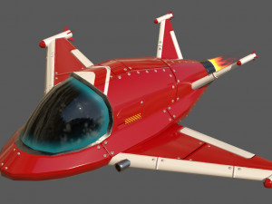 toon aircraft sci fi lowpoly pack Model 3D