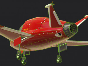 toon aircraft sci fi lowpoly pack Model 3D