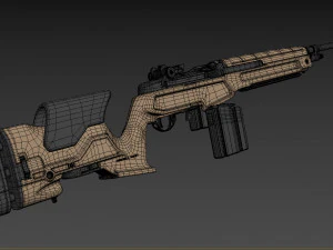 springfield m1a loaded 3D Model