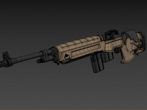 springfield m1a loaded 3Dモデル