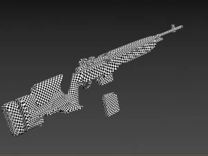 springfield m1a loaded 3D Model