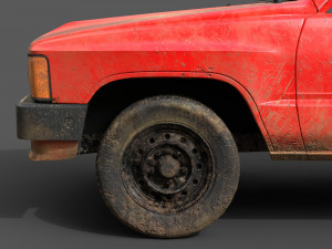 toyota hilux 1983-1988 pickup game ready Modelo 3D