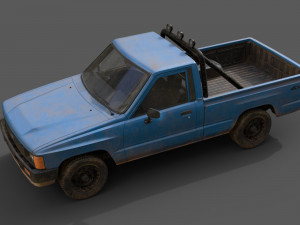 toyota hilux 1983-1988 pickup game ready Modelo 3D