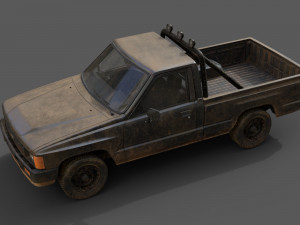 toyota hilux 1983-1988 pickup game ready Modelo 3D