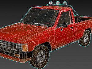 toyota hilux 1983-1988 pickup game ready Modelo 3D