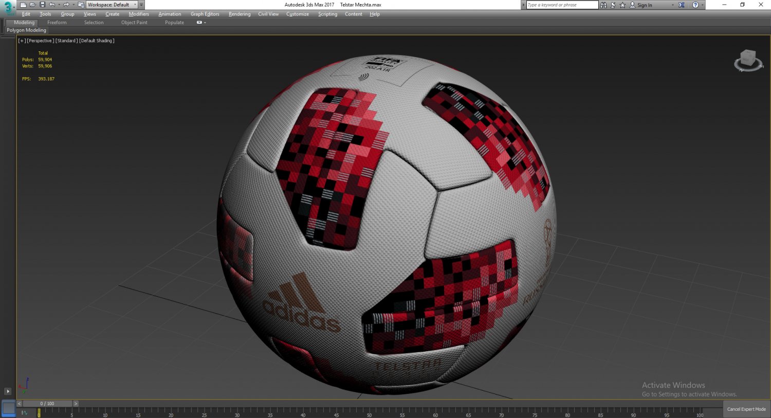 telstar mechta official world cup adidas ball 3D Model in Sport