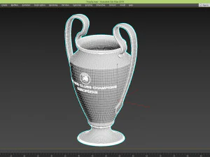 trof&eacute;u uefa 2018 Modelo 3D