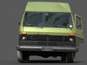 vw van lt volkswagen lowpoly 3D मॉडल