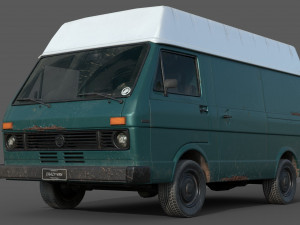 vw van lt volkswagen lowpoly 3D मॉडल