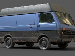 vw van lt volkswagen lowpoly 3D मॉडल