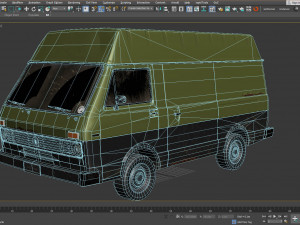 vw van lt volkswagen lowpoly 3D मॉडल