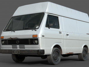 vw van lt volkswagen lowpoly 3D मॉडल