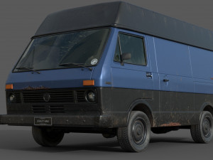vw van lt volkswagen lowpoly 3D मॉडल