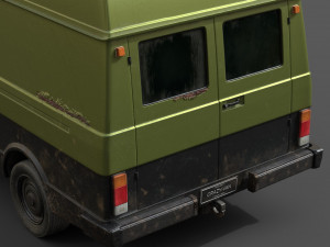 vw van lt volkswagen lowpoly 3D मॉडल
