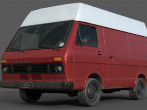 vw van lt volkswagen lowpoly 3D मॉडल