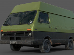vw van lt volkswagen lowpoly 3D मॉडल